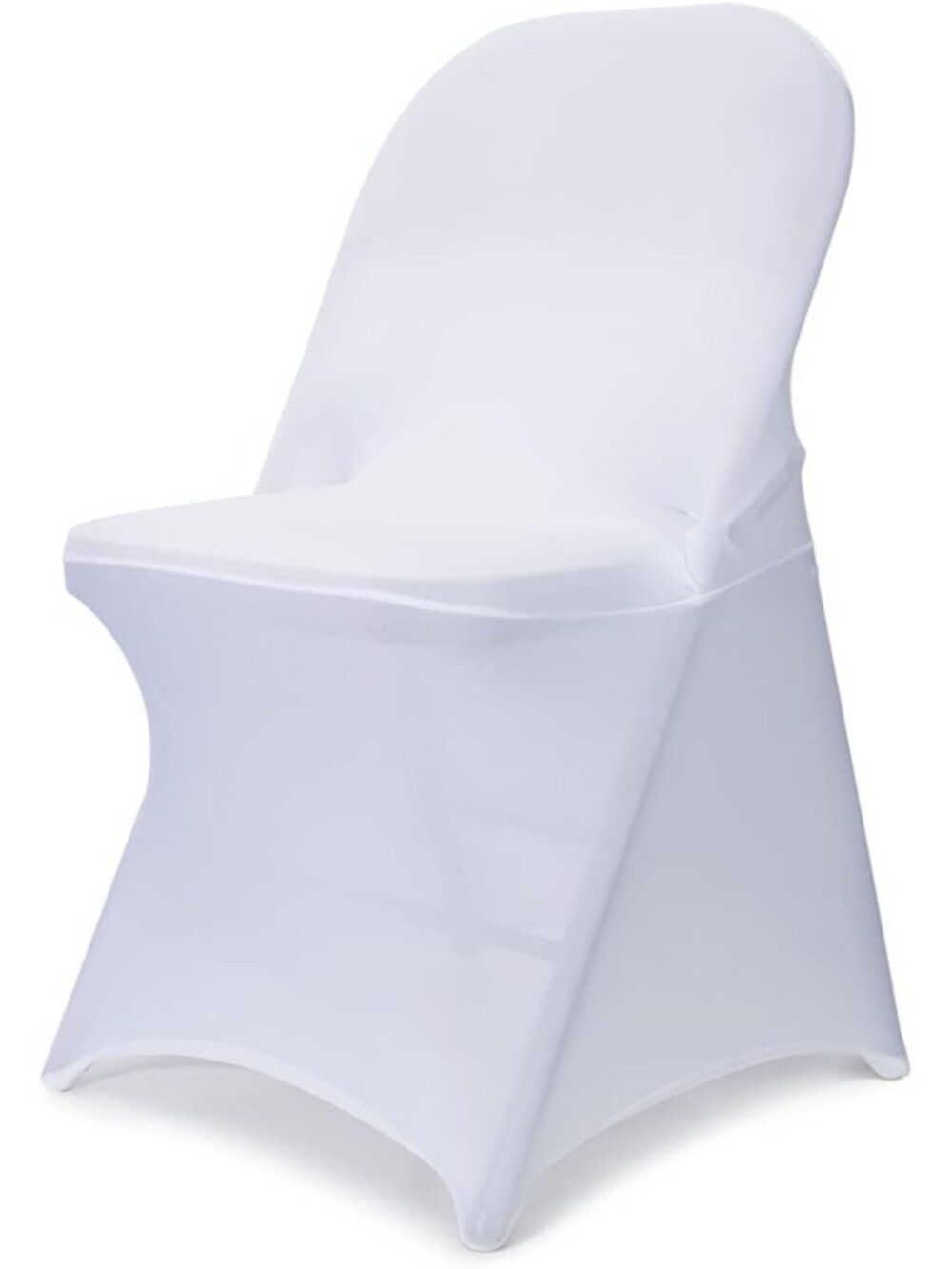 Stretch Spandex Folding Chair Covers for Wedding, 10PCS White